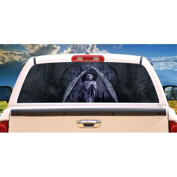 Entretenimiento Gothic Angel Rear Window Graphic Suv View Thru Vinyl Back Truck Decal EN2680490 - main